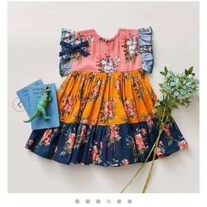 Pink Chicken Kit Dress Franken Florals Mixed